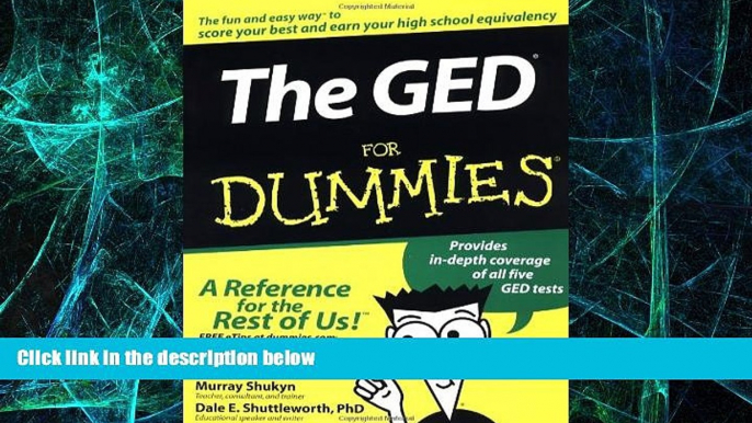 Big Deals  The GED For Dummies (For Dummies (Lifestyles Paperback))  Best Seller Books Most Wanted