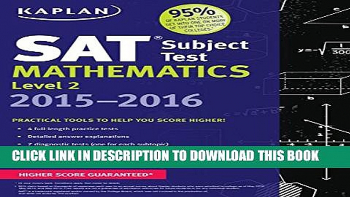 New Book Kaplan SAT Subject Test Mathematics Level 2 2015-2016 (Kaplan Test Prep)