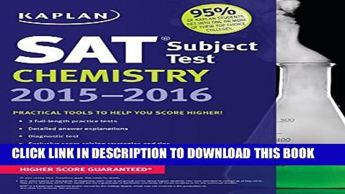 New Book Kaplan SAT Subject Test Chemistry 2015-2016 (Kaplan Test Prep)