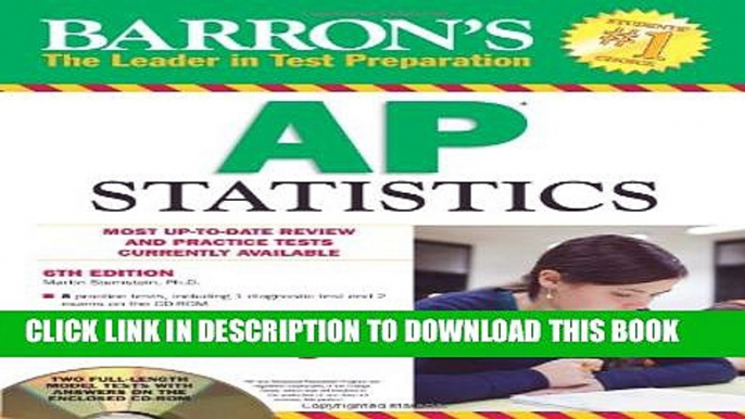 New Book Barron s AP Statistics with CD-ROM, 6th Edition (Barron s AP Statistics (W/CD))