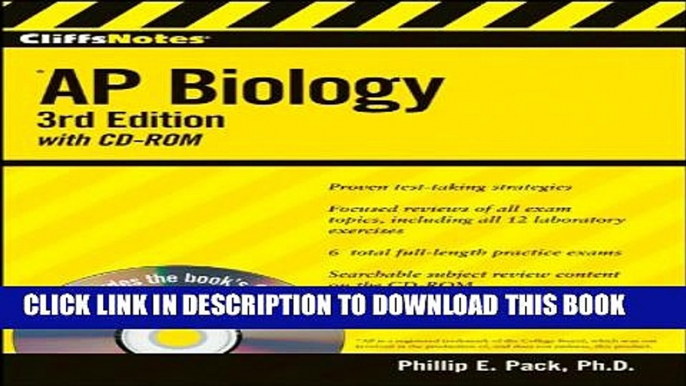 Collection Book CliffsNotes AP Biology with CD-ROM, 3rd Edition (Cliffs AP)