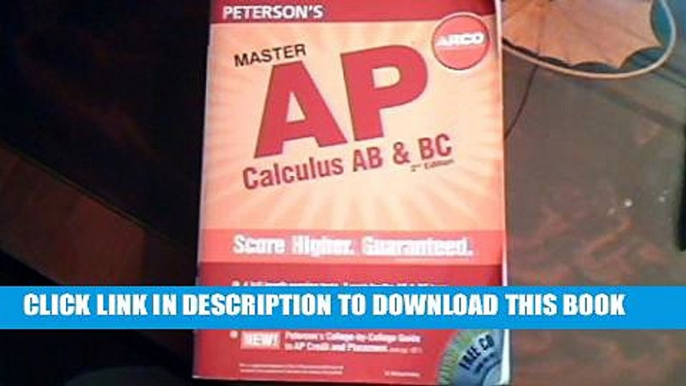 New Book Master the AP Calculus AB   BC, 2nd Edition (Peterson s Ap Calculus)