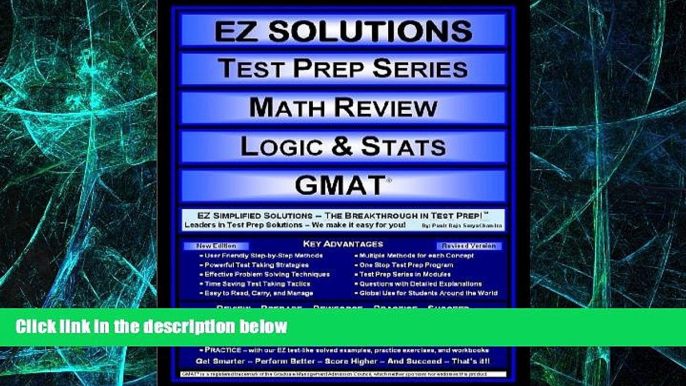 Big Deals  EZ Solutions - Test Prep Series - Math Review - Logic   Stats - GMAT (Ez Solutions: