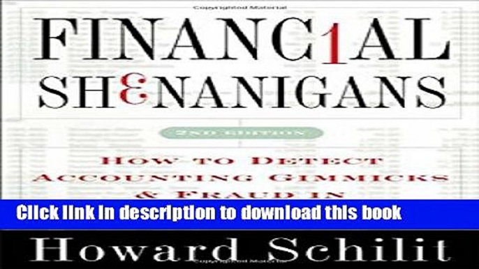 PDF Financial Shenanigans: How to Detect Accounting Gimmicks   Fraud in Financial Reports, Second