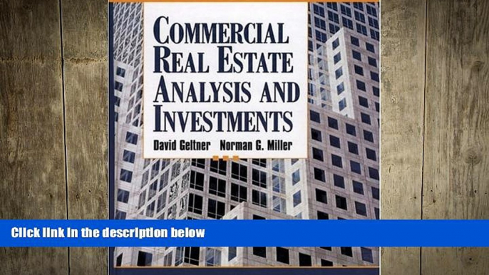 EBOOK ONLINE  Commercial Real Estate Analysis and Investments  FREE BOOOK ONLINE