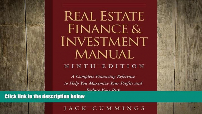 FREE DOWNLOAD  Real Estate Finance and Investment Manual, 9 edition  BOOK ONLINE