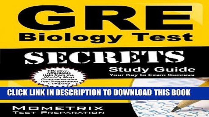 New Book GRE Biology Test Secrets Study Guide: GRE Subject Exam Review for the Graduate Record