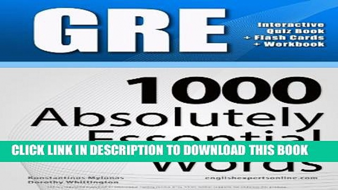 Collection Book GRE Interactive Quiz Book + Online + Flash Cards/ 1000 Absolutely Essential Words.