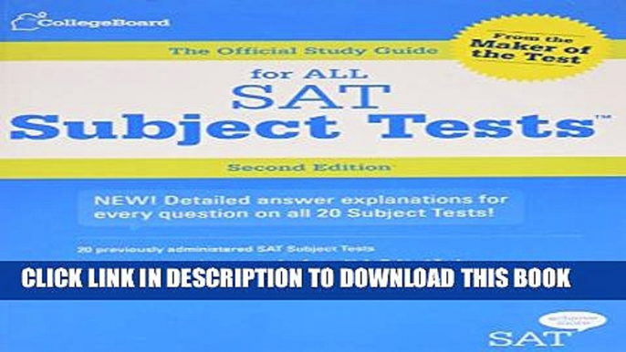 Collection Book The Official Study Guide for ALL SAT Subject Tests, 2nd Edition