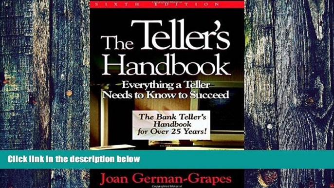 Big Deals  The Teller s Handbook: Everything a Teller Needs to Know to Succeed  Best Seller Books