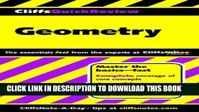 Collection Book CliffsQuickReview Geometry (Cliffs Quick Review (Paperback))