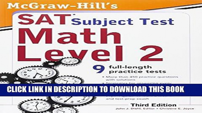 New Book McGraw-Hill s SAT Subject Test Math Level 2, 3rd Edition (Sat Subject Tests)