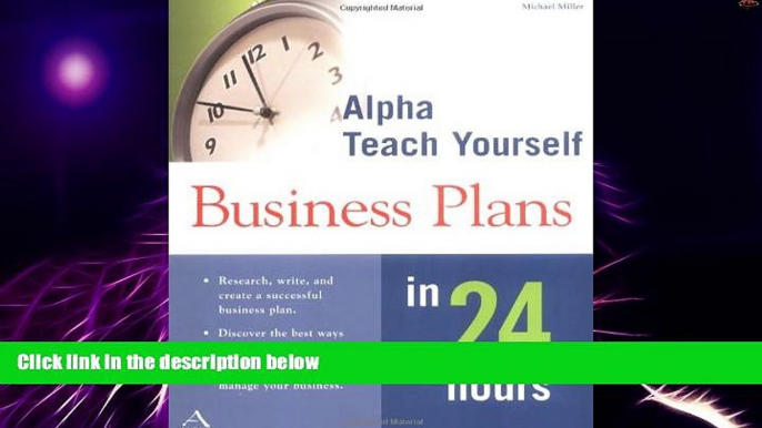 Big Deals  Alpha Teach Yourself Business Plans in 24 Hours  Best Seller Books Best Seller