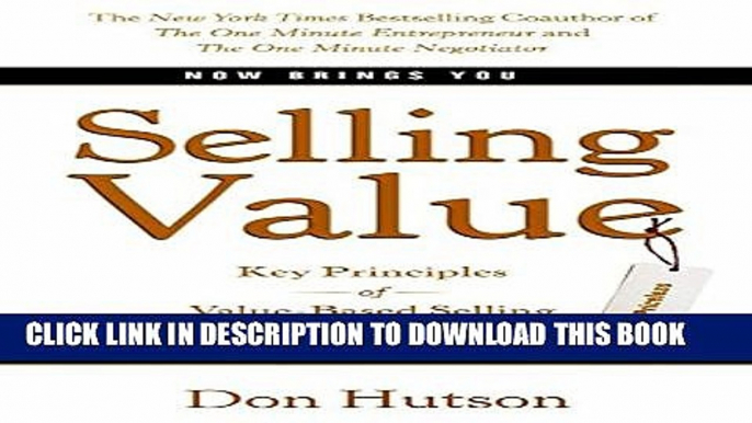 Collection Book Selling Value: Key Principles of Value-Based Selling