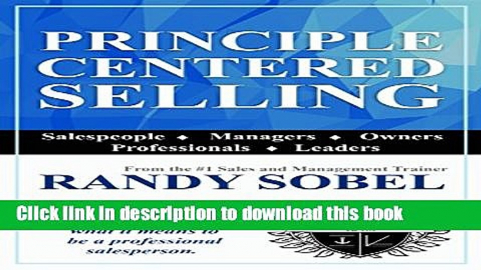 Read Principle Centered Selling  Ebook Free