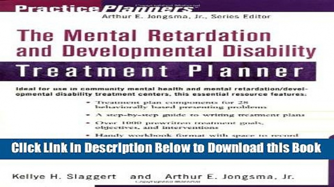 [PDF] The Mental Retardation and Developmental Disability Treatment Planner Free Books