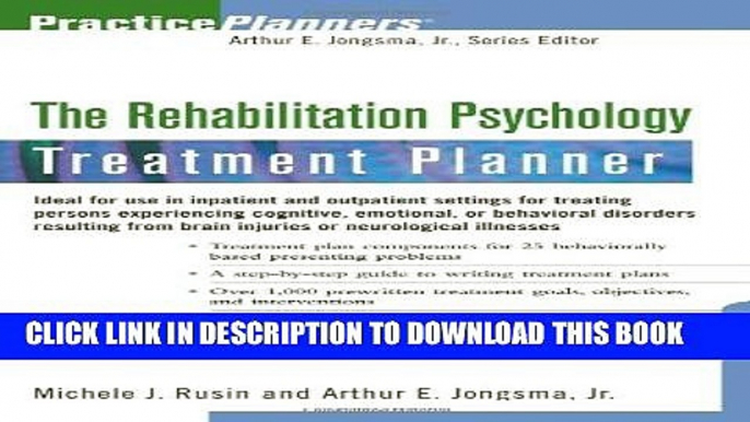 Collection Book The Rehabilitation Psychology Treatment Planner