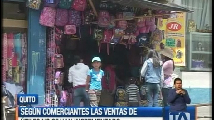 Según comerciantes las ventas de útiles no se han incrementado