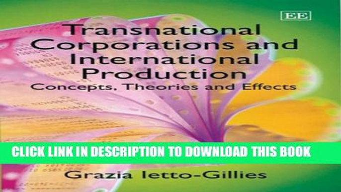 [PDF] Transnational Corporations And International Production: Concepts, Theories And Effects Full