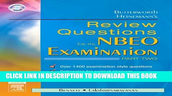 Collection Book Butterworth Heinemann s Review Questions for the NBEO Examination:  Part Two, 1e