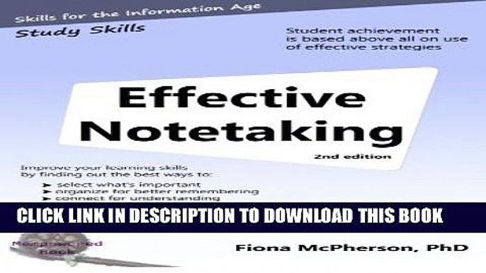 Collection Book Effective notetaking 2nd ed: Strategies to help you study effectively