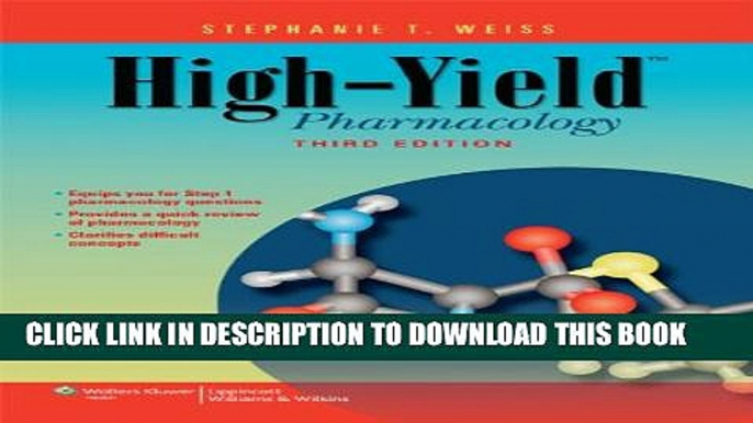 New Book High-YieldTM Pharmacology (High-Yield  Series)