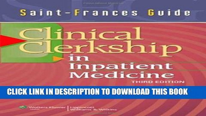 New Book Saint-Frances Guide: Clinical Clerkship in Inpatient Medicine (Saint-Frances Guide Series)