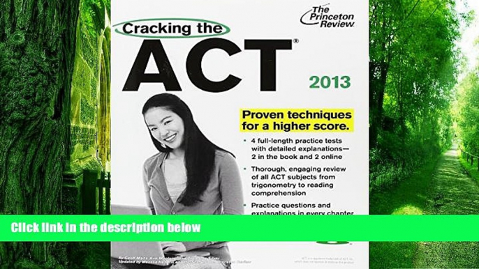 Big Deals  Cracking the ACT with DVD, 2013 Edition (College Test Preparation)  Free Full Read Best