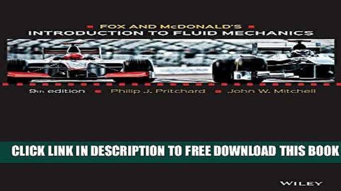 New Book Fox and McDonald s Introduction to Fluid Mechanics