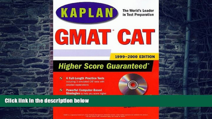 Big Deals  Kaplan GMAT CAT 1999-2000 with CD-ROM  Free Full Read Most Wanted