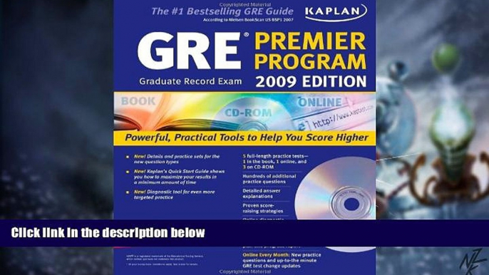 Big Deals  Kaplan GRE Exam 2009 Premier Program (w/ CD-ROM) (Kaplan GRE Premier Program (W/CD))