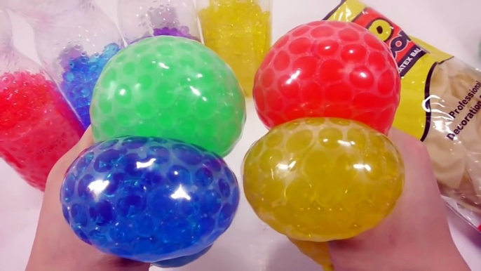 ABC Song - How To Make  Colors Orbeez Squishy Stress Ball Balloons  Learn Colors Slime Clay