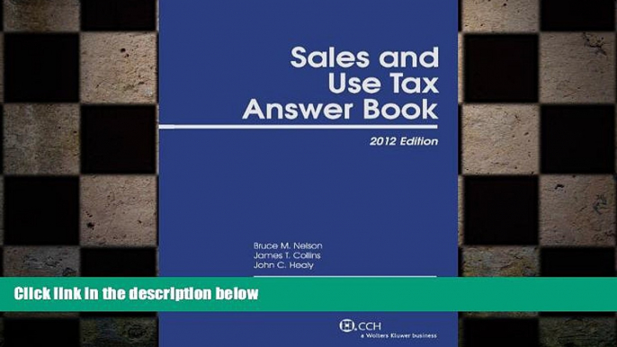 READ book  Sales and Use Tax Answer Book (2012)  FREE BOOOK ONLINE