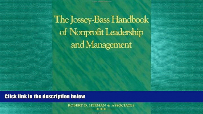 READ book  The Jossey-Bass Handbook of Nonprofit Leadership and Management (Jossey-Bass Nonprofit