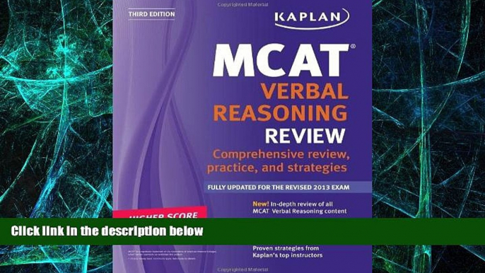 Big Deals  Kaplan MCAT Verbal Reasoning Review Notes (Kaplan Test Prep)  Best Seller Books Most