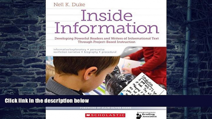 Big Deals  Inside Information: Developing Powerful Readers and Writers of Informational Text