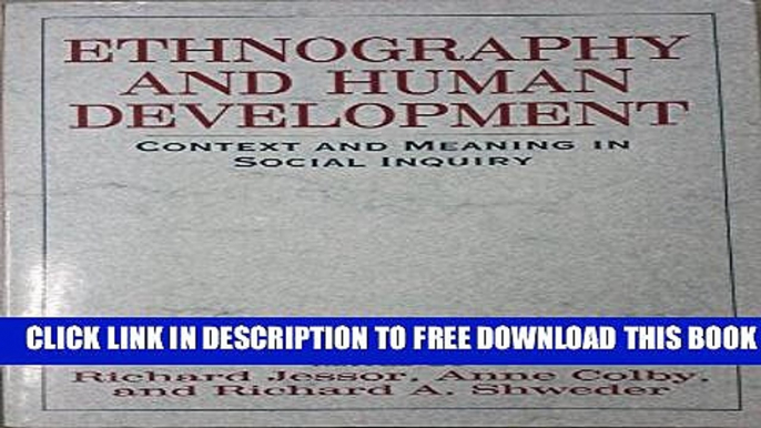 [PDF] Ethnography and Human Development: Context and Meaning in Social Inquiry Popular Online