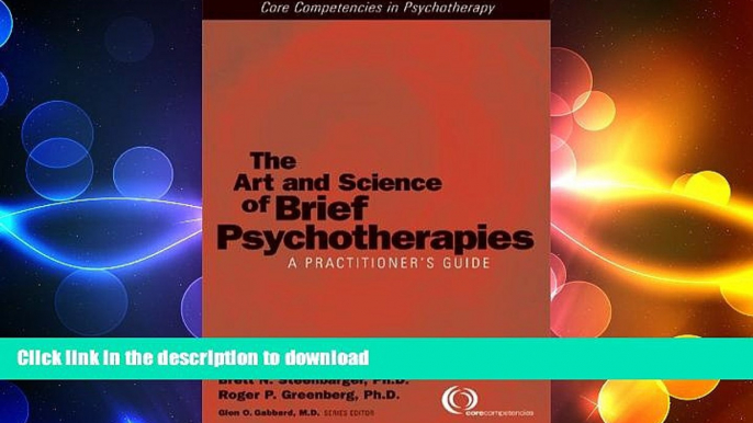 FAVORITE BOOK  The Art and Science of Brief Psychotherapies: A Practitioner s Guide (Core