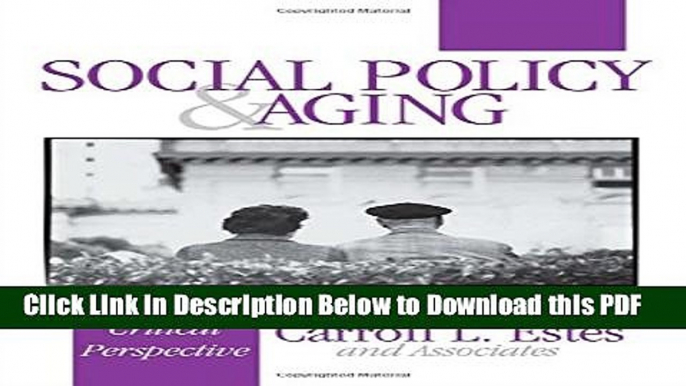 [PDF] Social Policy and Aging: A Critical Perspective Popular Online