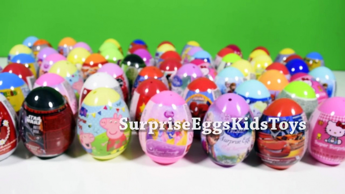 60 Huevos Sorpresa Surprise Eggs Disney Peppa Pig Cars Spider Man SpongeBob Frozen