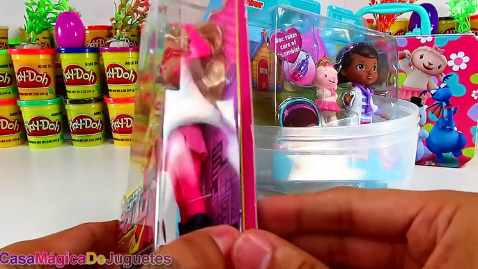 Huevo Sorpresa Gigante y Lonchera Sorpresa de la Doctora Juguetes Dr McStuffins Plastilina Español