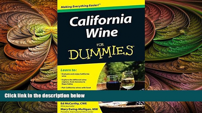 behold  California Wine For Dummies