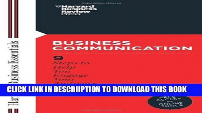 [PDF] Business Communication (Harvard Business Essentials) Full Online