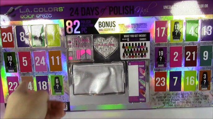 Nail Polish CALENDAR! 24 Days of Nail Polishes Glitter Nail Beads! Exclusive Mystery Shades!