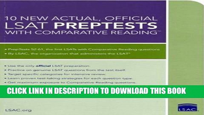 New Book 10 New Actual, Official LSAT PrepTests with Comparative Reading: (PrepTests 52-61) (Lsat