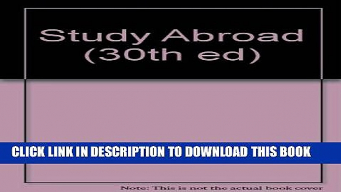 New Book Estudios en el extranjero 1998-1999 (ediciÃ³n 30)