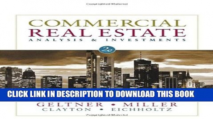 [PDF] Commercial Real Estate Analysis   Investments Full Online