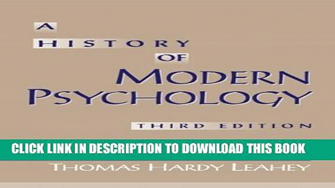 New Book A History of Modern Psychology (3rd Edition)