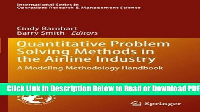 [Get] Quantitative Problem Solving Methods in the Airline Industry: A Modeling Methodology