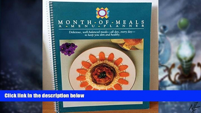 Big Deals  Month of Meals: A Menu Planner  Free Full Read Best Seller